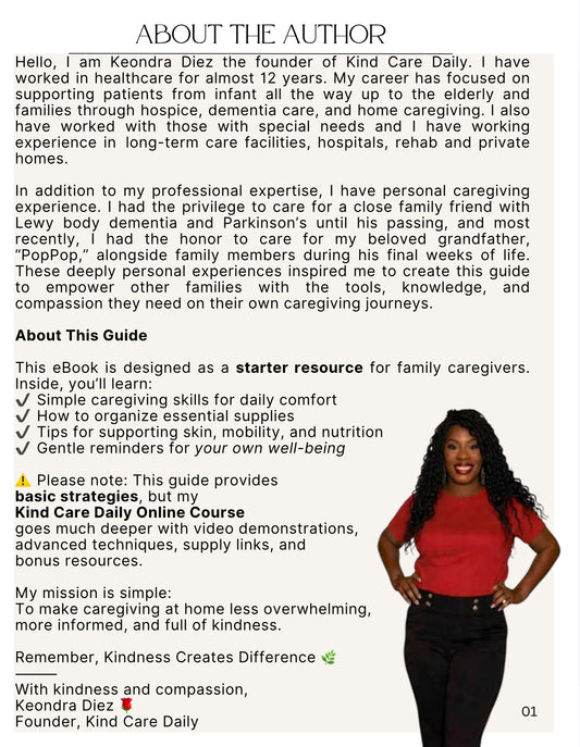 Kind Care Daily Caregiver Guide (E-Book)
